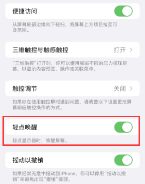 阳东苹果授权维修站分享iPhone轻点无法唤醒怎么办 