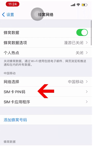 阳东苹果14维修网分享如何给iPhone14的SIM卡设置密码 