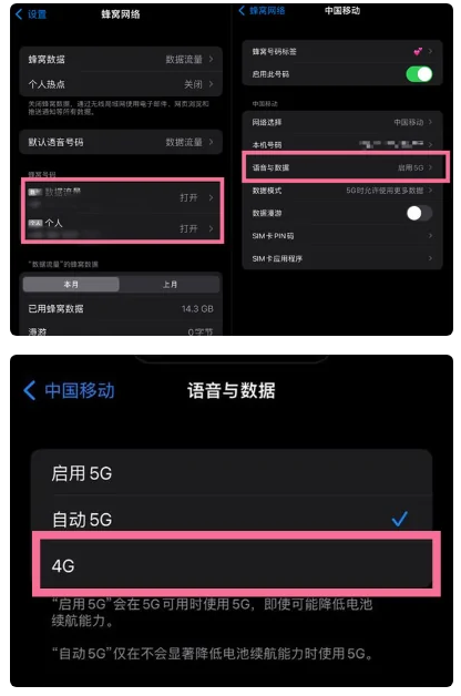 阳东苹果手机维修分享iPhone14如何切换4G/5G? iPhone14 5G网络切换方法 